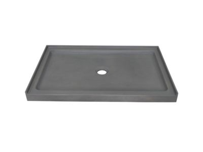 Receveur à poser en béton - L121,5 x l81,5 x H9,5 cm - RIAZOS
