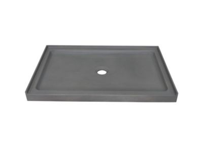 Receveur à poser en béton - L121,5 x l81,5 x H9,5 cm - RIAZOS