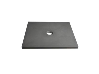 Receveur à poser en béton - L90 x l90 x H4 cm - ZAMZOR