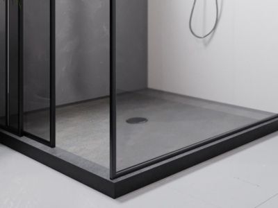 Receveur à poser en béton - L90 x l90 x H4 cm - ZAMZOR
