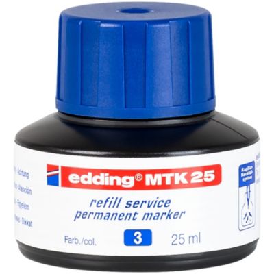 Recharge encre marqueur permanent Edding MTK25 bleu