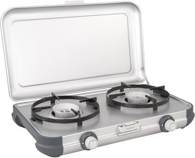 Rechaud de camping portable 2 bruleurs a gaz compatible CV470 Plus