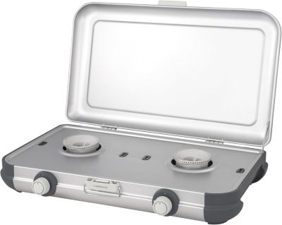 Rechaud de camping portable 2 bruleurs a gaz compatible CV470 Plus