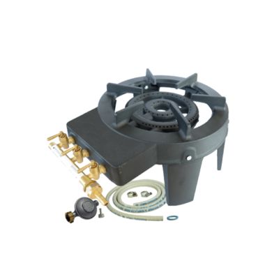 Rechaud gaz Traiteur Fonte véritable 9.8 kw 4 pieds 3 robinets + Tuyau gaz et détendeur