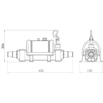 Rechauffeur électrique hors sol 3kw mono Elecro V-N-3-EU nano incoloy