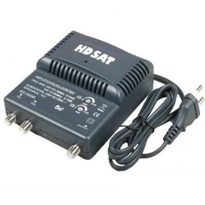 RECONDITIONNE  AMPLIFICATEUR TNT BLINDE 2 SORTIES ampli d'intérieur antenne tv 220V HDSAT