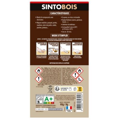 Reconstitue bois mastic + durcisseur Sintobois chêne 60g