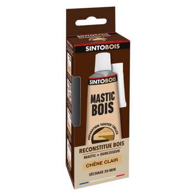 Reconstitue bois mastic + durcisseur Sintobois chêne clair 60g