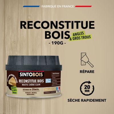 Reconstitue bois mastic Sintobois chêne clair 170g