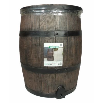 Récupérateur d'eau de pluie 120L Nature coloris imitation bois Ø.50,5 x H.66 cm