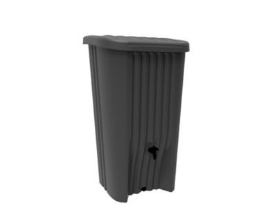 Récupérateur d'eau de pluie 150L Eda Plastiques coloris anthracite L.59,4 x l.50,3 x H.1103 cm