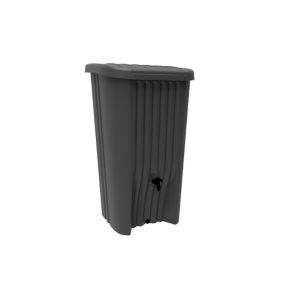 Récupérateur d'eau de pluie 150L EDA Plastiques coloris anthracite L.59,4 x l.50,3 x H.1103 cm