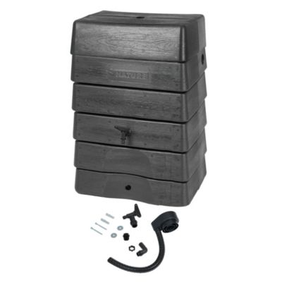 Récupérateur d'eau de pluie 168L Nature coloris anthracite L.58,5 x l.39,5 x H.89,5 cm