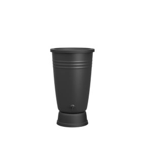 Récupérateur d'eau de pluie 200L Elho coloris noir Ø.38 x H.101 cm