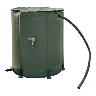 Récupérateur d'eau de pluie 200L Verve coloris vert Ø.60 x H.70 cm