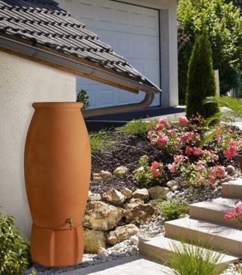 Récupérateur d'eau de pluie 235L Belli coloris terre cuite Ø.60 x H.146 cm