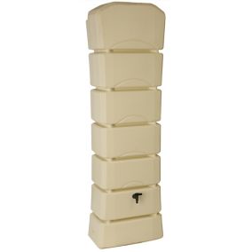 Récupérateur d'eau de pluie 300 L Belli coloris beige L.35 x l.60 x H.190 cm