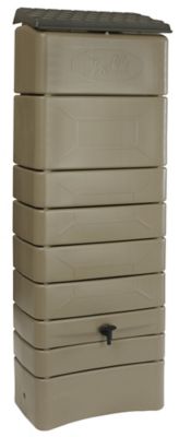 Récupérateur d'eau de pluie 300L Belli coloris taupe L.34 x l.60 x H.180 cm