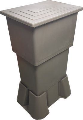 Récupérateur d'eau de pluie 300L Belli coloris taupe L.60 x l.81 x H.136 cm