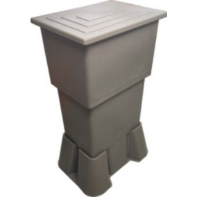 Récupérateur d'eau de pluie 300L Belli coloris taupe L.60 x l.81 x H.136 cm