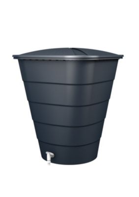 Récupérateur d'eau de pluie 300L Ibiza coloris gris graphite L.79 x H.94 cm Garantia