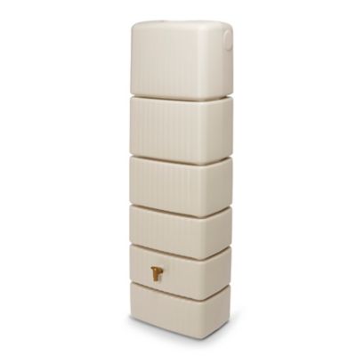 Récupérateur d'eau de pluie 300L Slim Garantia coloris sable L.58 x l.37 x H.182 cm