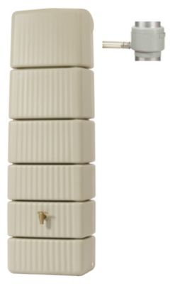Récupérateur d'eau de pluie 300L Slim Garantia coloris sable L.58 x l.37 x H.182 cm