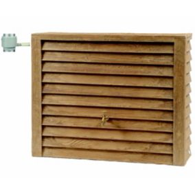 Récupérateur d'eau de pluie 350L Garantia coloris bois clair L.124 x l.40 x H.100 cm