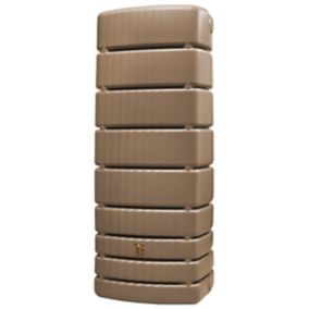 Récupérateur d'eau de pluie 500L Garantia coloris taupe L.75 x l.51 x H.184 cm