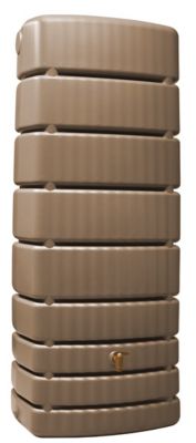 Récupérateur d'eau de pluie 500L Garantia coloris taupe L.75 x l.51 x H.184 cm