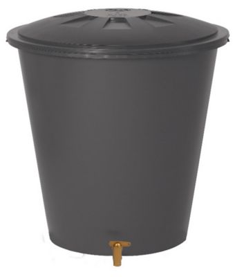 Récupérateur d'eau de pluie 510L coloris gris Ø.100 x H.110 cm