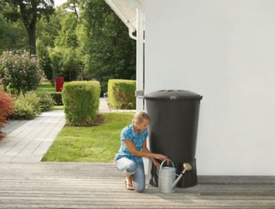 Récupérateur d'eau de pluie 510L coloris gris Ø.100 x H.110 cm