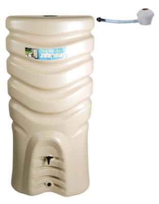 Récupérateur d'eau de pluie 550L Eda coloris beige L.79 x l.56 x H.164 cm