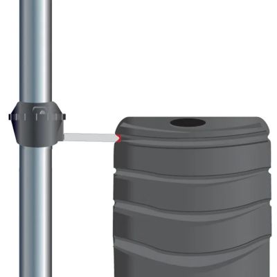 Récupérateur d'eau de pluie 550L Eda Plastiques coloris anthracite L.79 x l.56 x H.164 cm