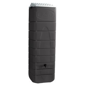 Récupérateur d'eau de pluie 650L Belli coloris anthracite L.60 x l.60 x H.200 cm