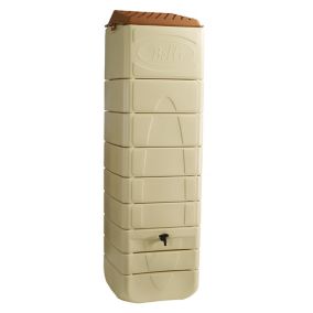 Récupérateur d'eau de pluie 650L Belli coloris beige L.60 x l.60 x H.200 cm