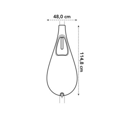 Récupérateur d'eau de pluie 70L Elho coloris ocre Ø.48 x H.114,5 cm