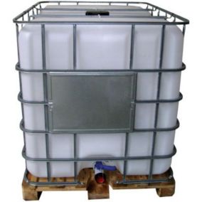 Récupérateur d'eau de pluie IBC 1000L Fitt coloris blanc transparent L.120 x l.100 x H.115 cm