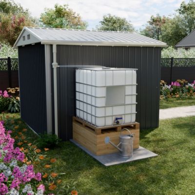 Récupérateur d'eau de pluie IBC 1000L Fitt coloris blanc transparent L.120 x l.100 x H.115 cm