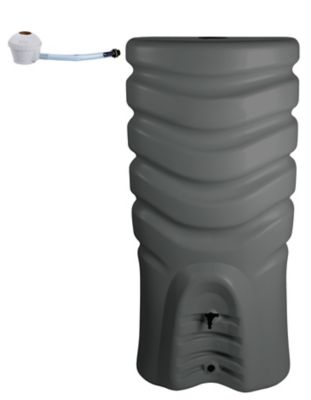 Récupérateur d'eau Eda Récup'o anthracite 550L + kit collecteur