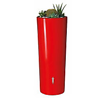 Récupérateur d'eau Garantia Color tomato 350L + bac à plantes