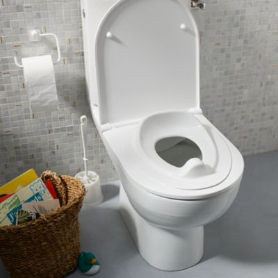 Reducteur Abattant WC GoodHome Yalu blanc