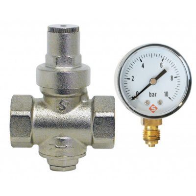Reducteur pression m/f 3/4 20/27 reglable 1,5 - 4 bar chauffe-eau