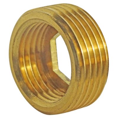 Réduction laiton avec butée interne Mâle 20/27 (3/4") - Femelle 15/21 (1/2"), lot de 2