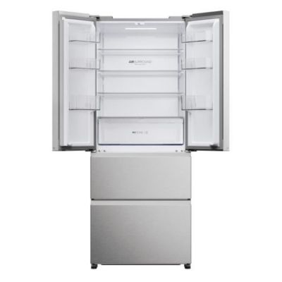 Refrigerateur Americain - Frigo  multi-portes - HAIER - HFR3718ENMM - Classe E - 402 L 262 + 140 - 37 dB - Gris
