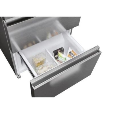 Refrigerateur Americain - Frigo  multi-portes - HAIER - HFR3718ENMM - Classe E - 402 L 262 + 140 - 37 dB - Gris