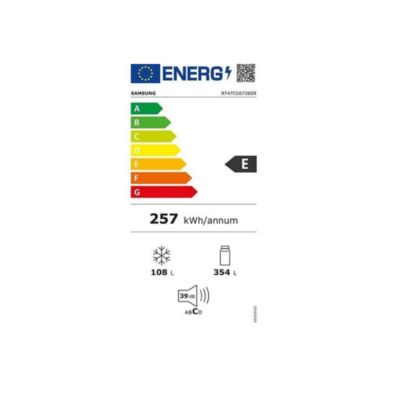Refrigerateur combine  RT47CG6726S9  samsung ventile (no frost) congélateur en bas 462 L