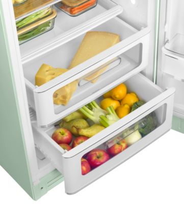 Réfrigérateur congélateur à poser ouverture droite Smeg FAB28RPG5 244L / 26L vert d'eau