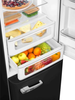 Réfrigérateur congélateur à poser ouverture droite Smeg FAB32RBL5 234L / 97L noir