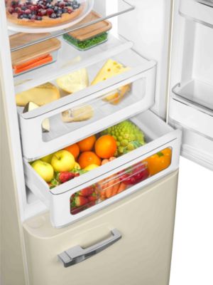 Réfrigérateur congélateur à poser ouverture droite Smeg FAB32RCR5 234L / 97L crème